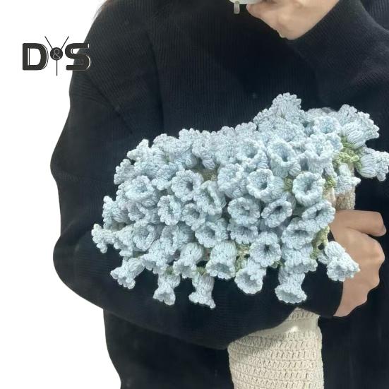 Flower Blanket Crocheting Kit Rose Bouquet Blanket DIY Kit Crochet Bouquet Throw Blanket Craft Set for Mother's Day Gift Home Sofa Couch Decor