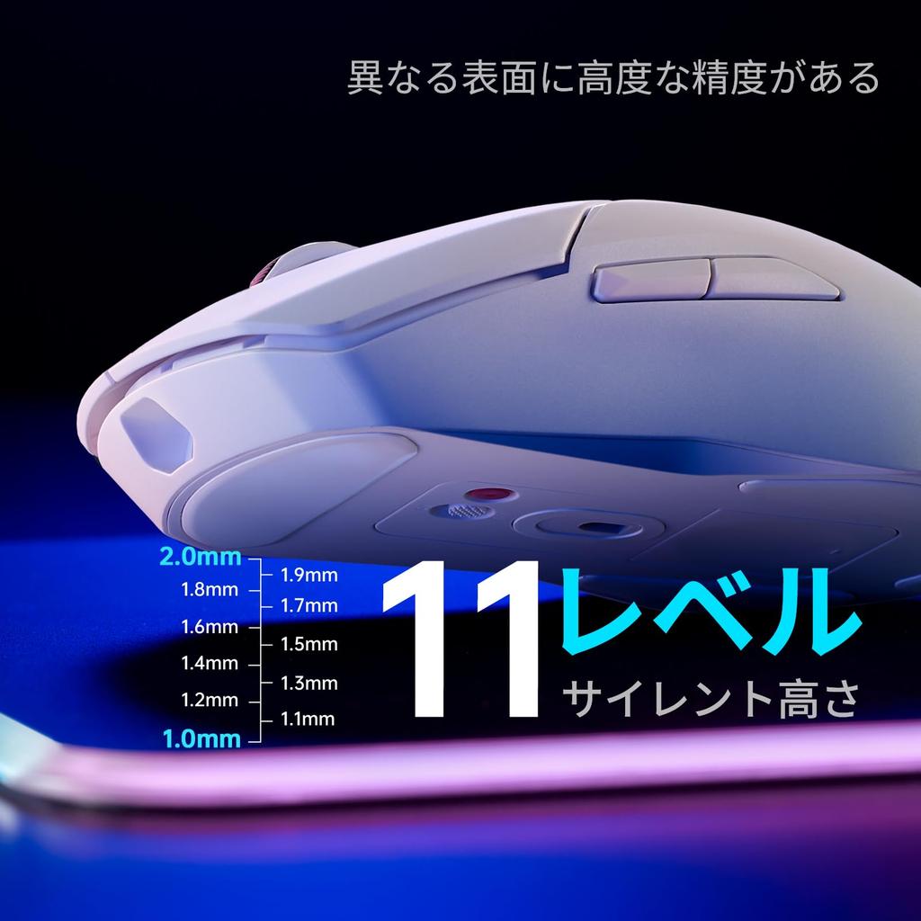 RAPOO VT9PRO 1K Wireless Gaming Mouse with PAW3398 26000 Optical 1ms Response 68g 10 Programmable for Long White Sensor, DPI, Focus, Time,