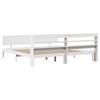 Bed Frame with Headboard Without Mattress White 200x200 Cm
