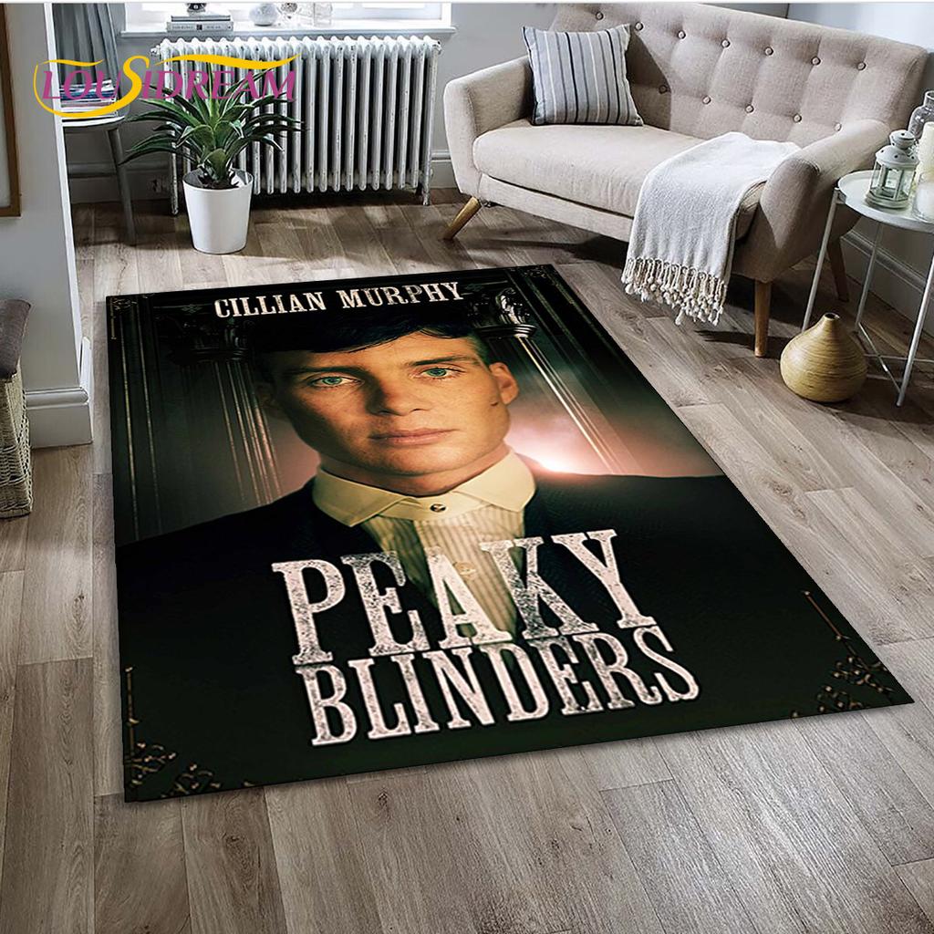 P-Peaky Blinders Tommy Shelby Area Rug,Carpet Rug for Home Living Room Children's Bedroom Sofa Doormat Decor,Non-slip Floor Mat