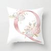 Sweet Pink Pillowcase Decoration 26 Letters Pillowcase Pillowcase Car Cushion Cover Home