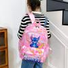 Stitch Student Backpack Large Capacity Nylon Kids School Bag With Comfortable Straps For Education