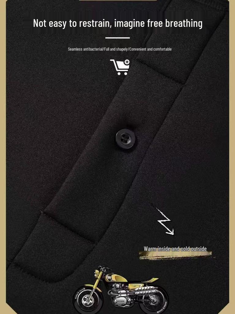 Herren-Motorradhose mit Fleecefutter, wintertauglich, dick und warm, kälteabweisende Baumwollleggings