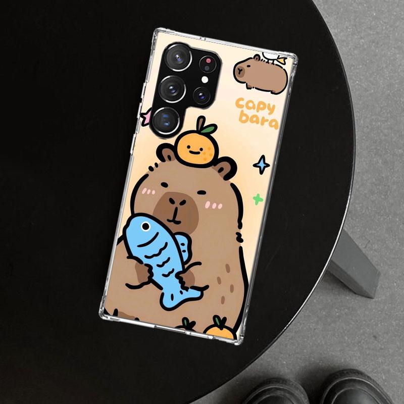Bunny Capybara Cartoon Animal Phone Case Cover for Samsung Galaxy S26 S25 Edge S24 S23 Ultra S22 Plus S21 FE S20 + Art Customize
