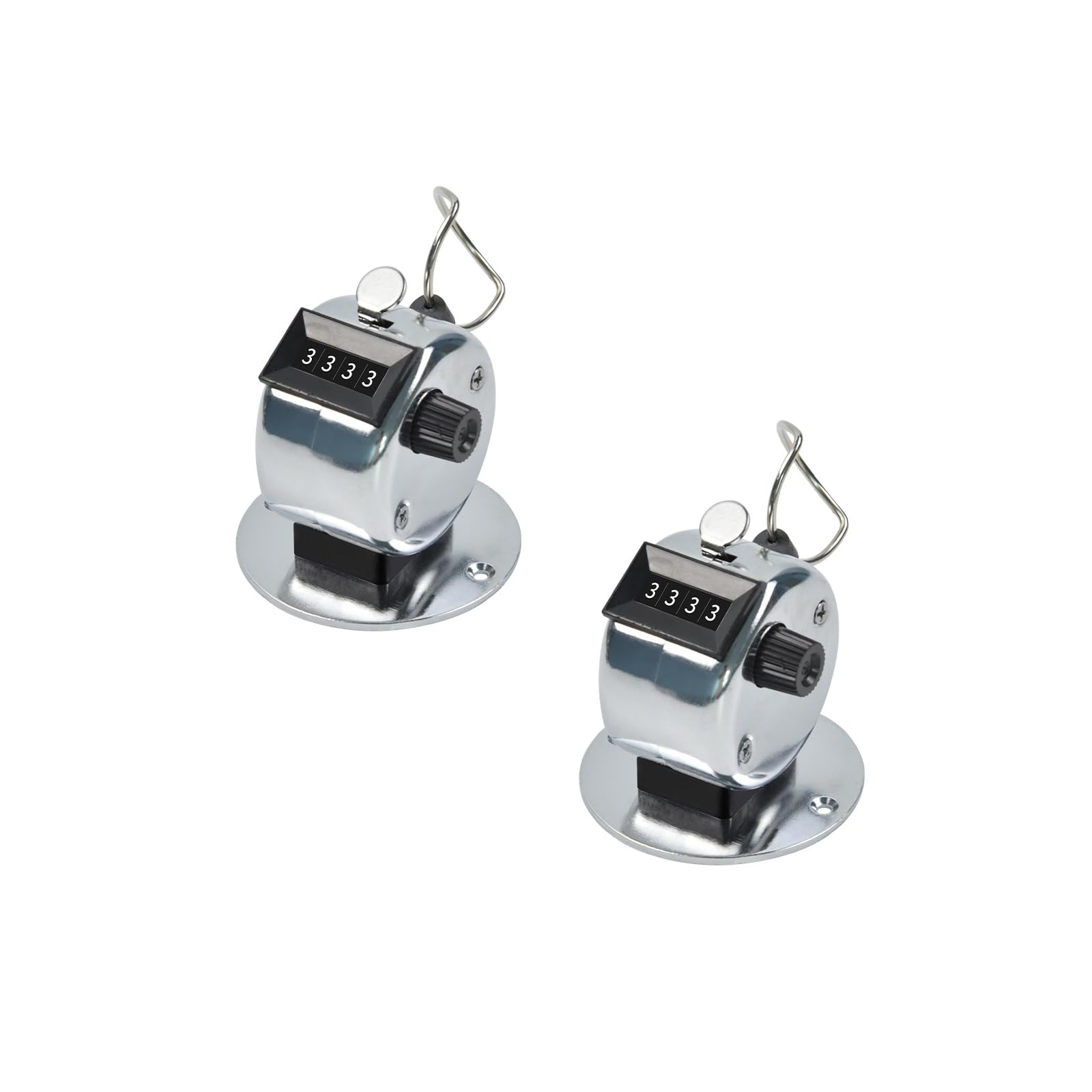 

BEYOURCHOI Handheld Tally Manual for Sports and Competitions Counter, 2-Pack, Metal, Mechanical, 4-Digit, Measurement, Resettable, Waterproof,