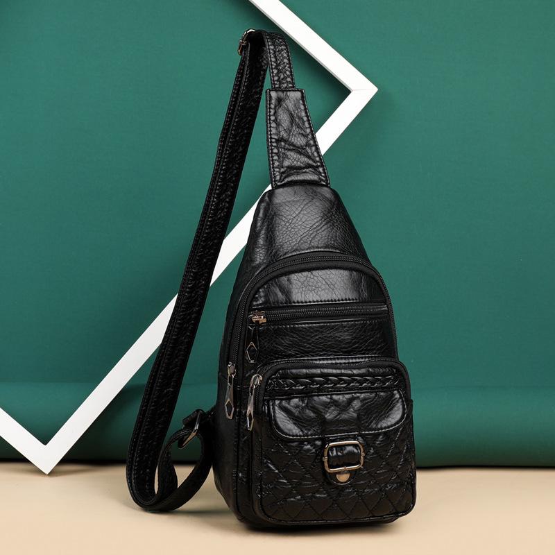 

Trendy PU Leather Crossbody Bag: Versatile, Lightweight, Large Capacity Shoulder Bag for Women - Casual, Minimalist, Small Phone Carrier чорний