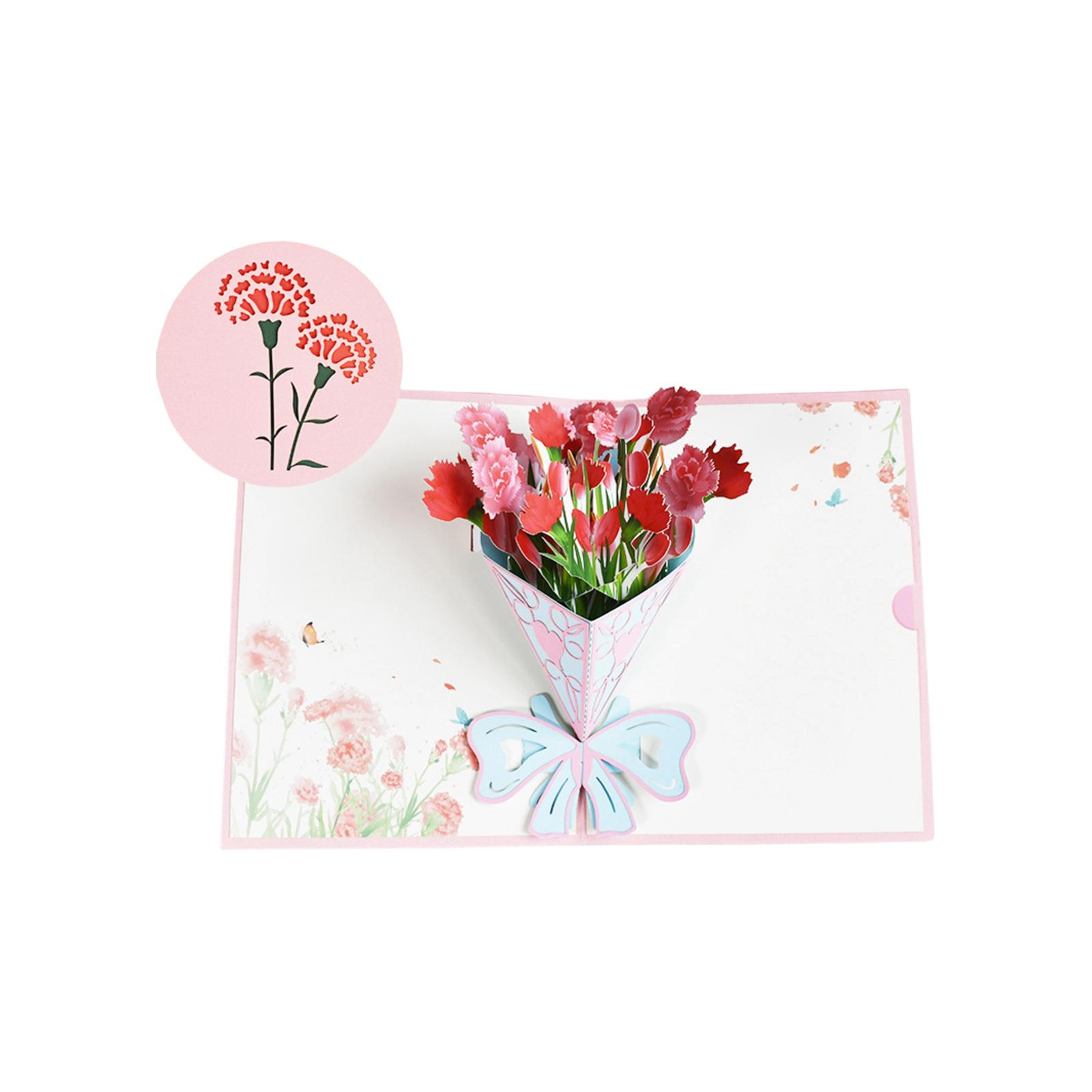 

Mother’s Day 3D -Up Greeting Card Elegant Foil Stamped Love Card For Mom One Size