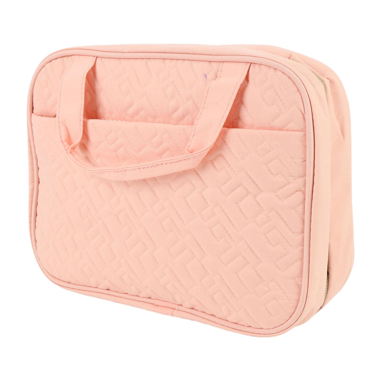 

Travel Toiletry Bag Portable Makeup Cosmetic Organizer with Hanging Hook for Shampoo Conditioner розовый