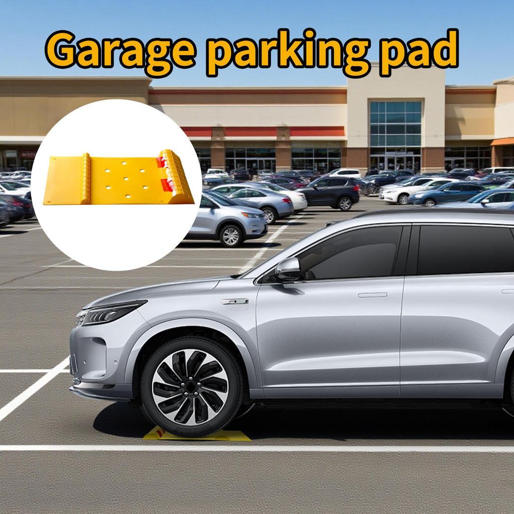 Garage Car Parking Mat Anti-Skid Rubber Parking Mat High Visibility Wheel Stabilizer Guides Stops For Automotive Sedan SUV Golf