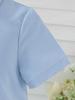 Girls' Short Sleeve Shirt Dress, Ruffle Hem Casual Summer Dress for Kids 1-8Y
