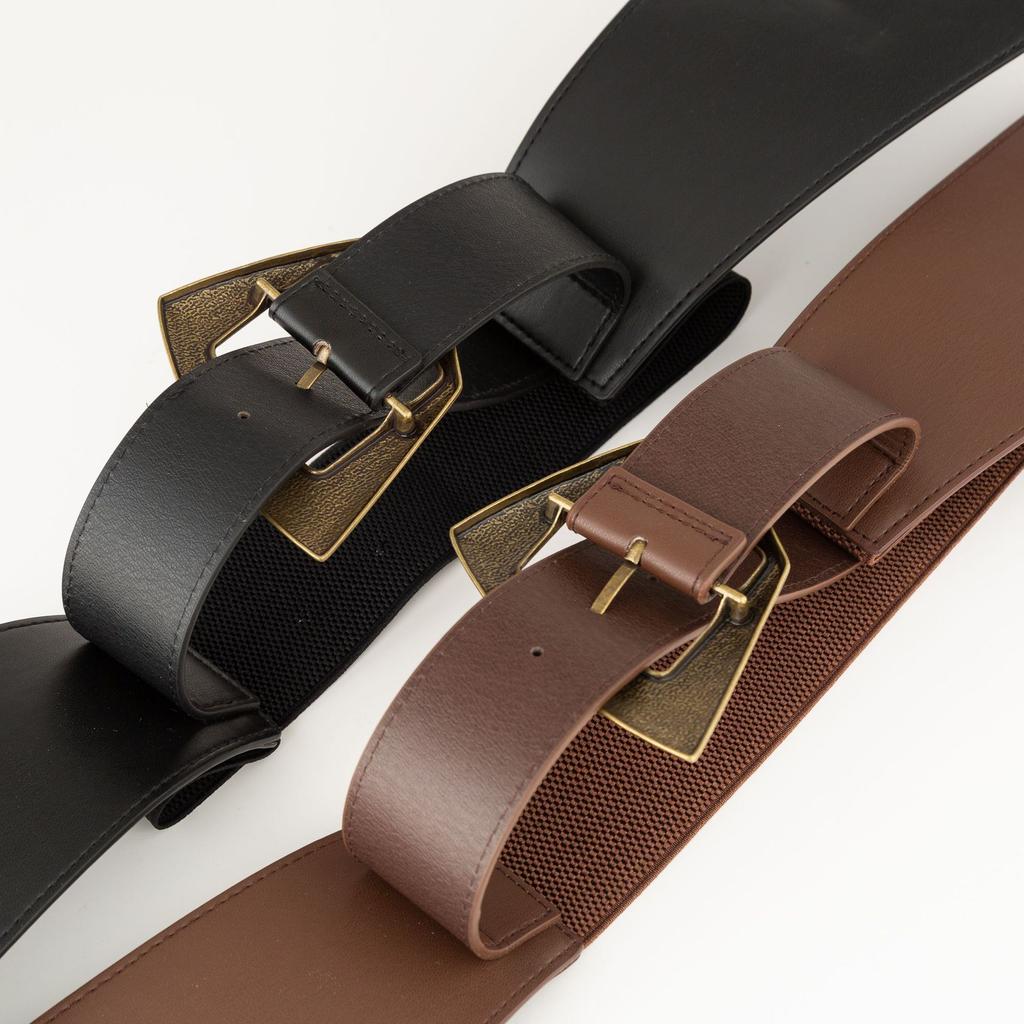 Fashion Elastic Belt for Women Black Retro Decorative Belt Women's Dress Jacket Sweater Shirt Wide Belt Gift for Mother