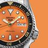 Seiko 5 ספורט SRPK35K1 SKX מידי ריאישו חוגה כתומה שעון גברים אוטומטי