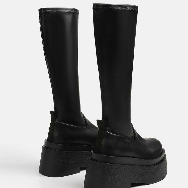 Elastic Boots Women's Long Boots Small Knight Boots Skinny and High Thick Sole Height Boots High Boots Skinny Boots Women