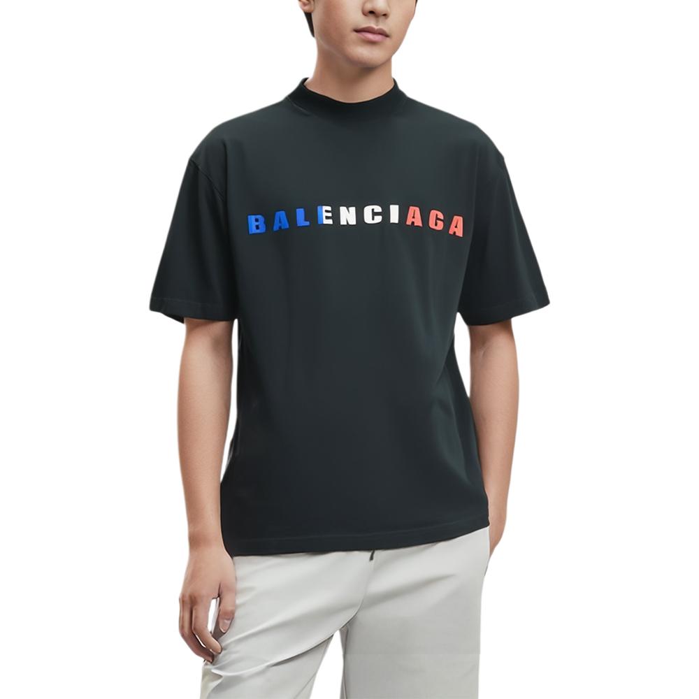 Balenciaga T Shirt Regular Fit Men's Black 764235TSVL91083
