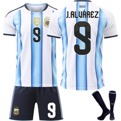 Maglia da Calcio Argentina Coppa del Mondo FIFA 2026 per Bambini e Adulti J.ALUAREZ #9