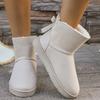 Fashion Mid Calf Boots Fashion Women Warm Snow Boots Round Toe Thickened Fluff Winter Warm Boots Women Ankle Casual Comfortable Shoes