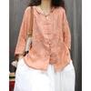2026 Sommer Bestickte Leichte Sieben-Ärmel-Strickjacke - Atmungsaktiv, Lockerer Schnitt, Lässiger Sonnenschutz