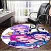 Tappeto Rotondo con Stampa KPop Demon Hunters, Tappeto da Pavimento Lavabile, Per Ingresso, Stanza del Dormitorio, Lavanderia, Ufficio, Studio, Decorazione per la Casa, Regalo di Compleanno Natale