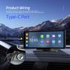 10.26" Portable Bluetooth Car Navigation Carplay Wireless Car Radio AHD Camera