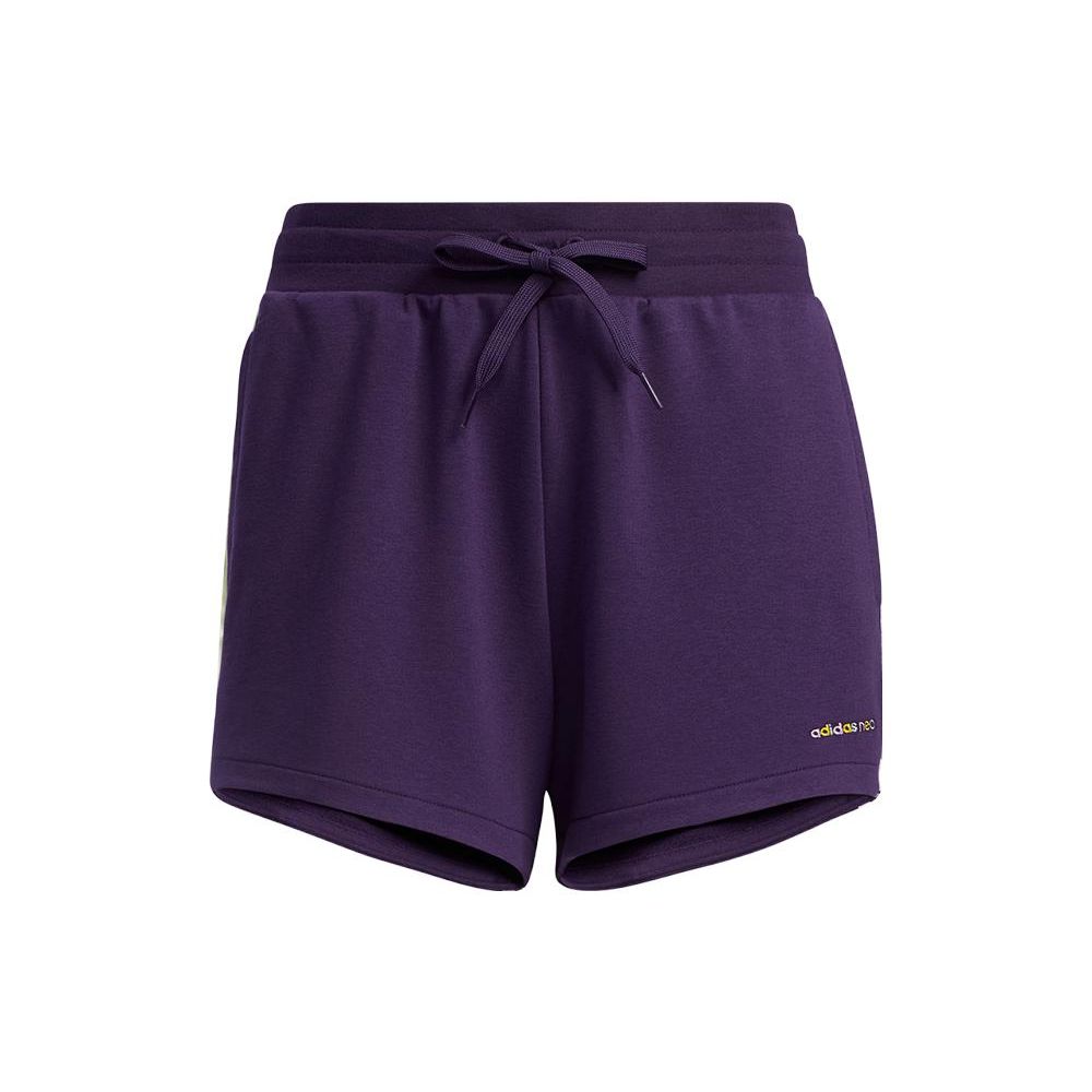 

Adidas Neo Side Stripe Lace-Up Fitness Sports Shorts Women Shorts Purple GP5490 M
