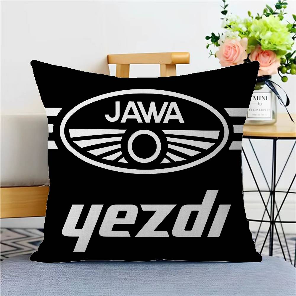 

J-Jawa Motorcycle Logo Pillowcases Home Bedding Decorative Pillow Cover Wedding Super Soft Pillow Case 12x12Inch