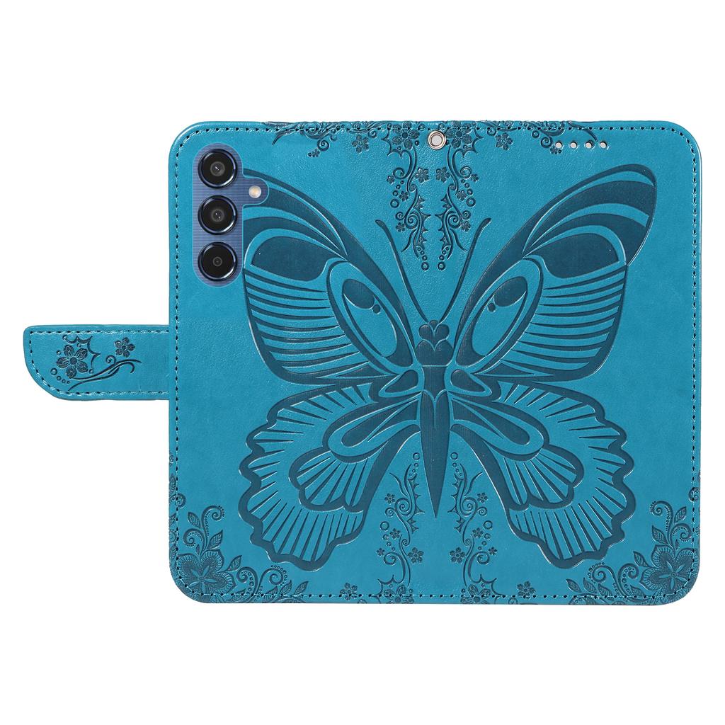 Für Samsung Galaxy M35 5G Hülle Schmetterlingsdesign Klappbare Leder Handyhülle