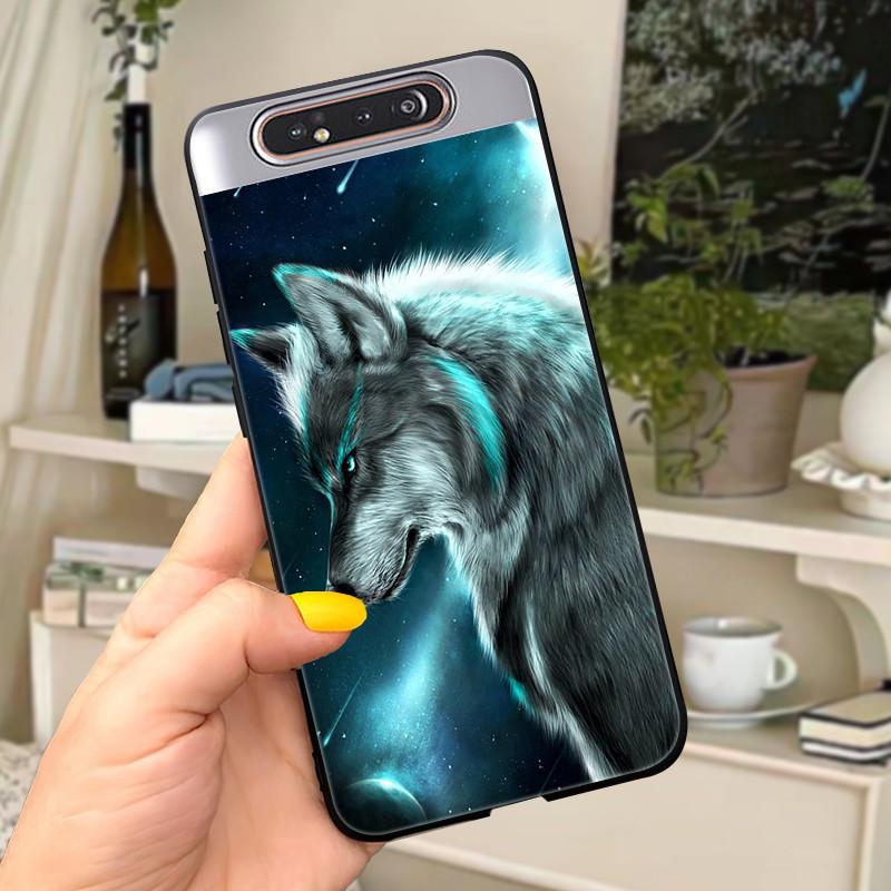 Case For Samsung A80 Case Soft Silicone Cartoon Back Cover For Samsung Galaxy A80 GalaxyA80 A 80 A805 Fundas shell Black coque