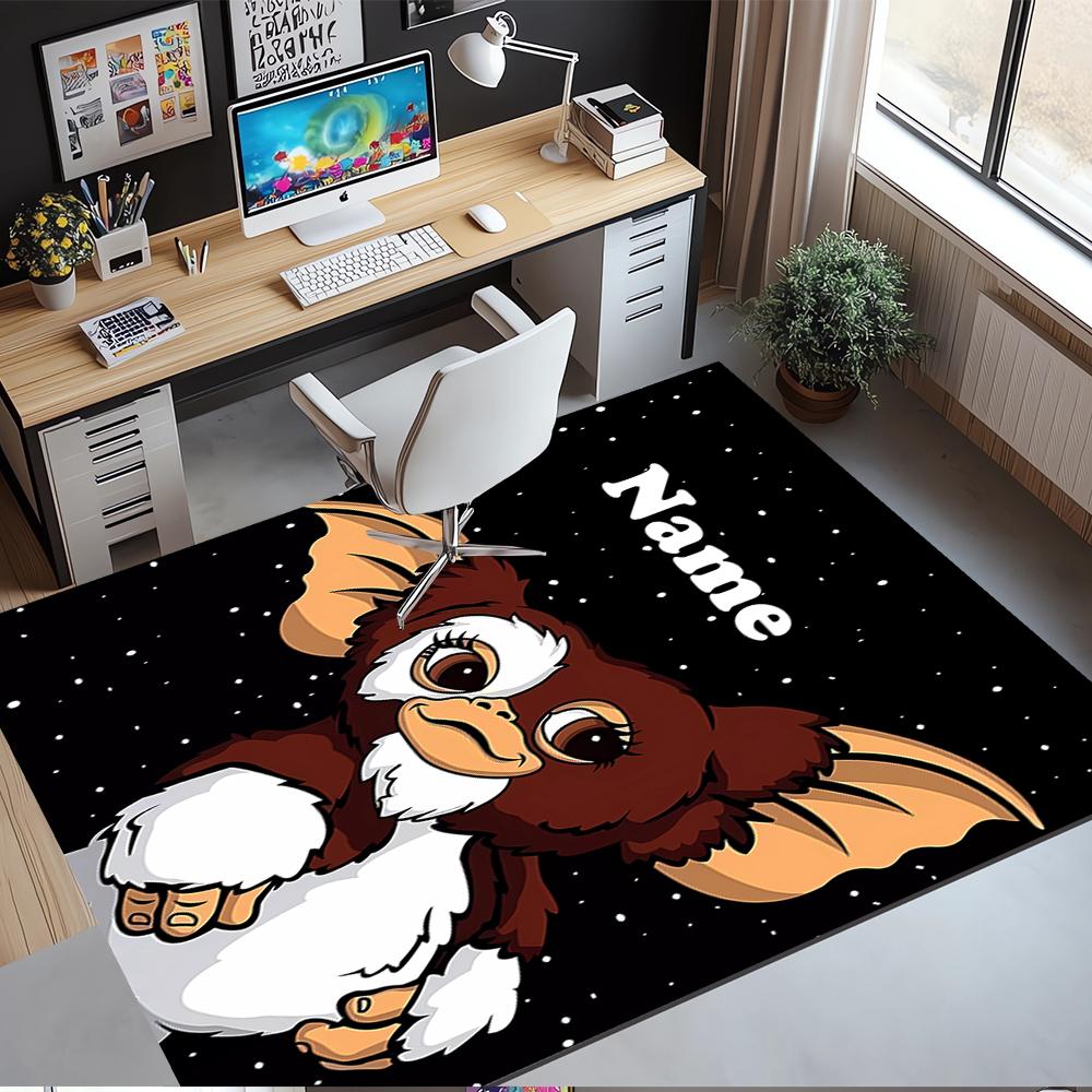 Custom Name Gremlins Printed Carpet,Rug for Office Chair Living Room Bedroom Kitchen Room Decor Gifts.
