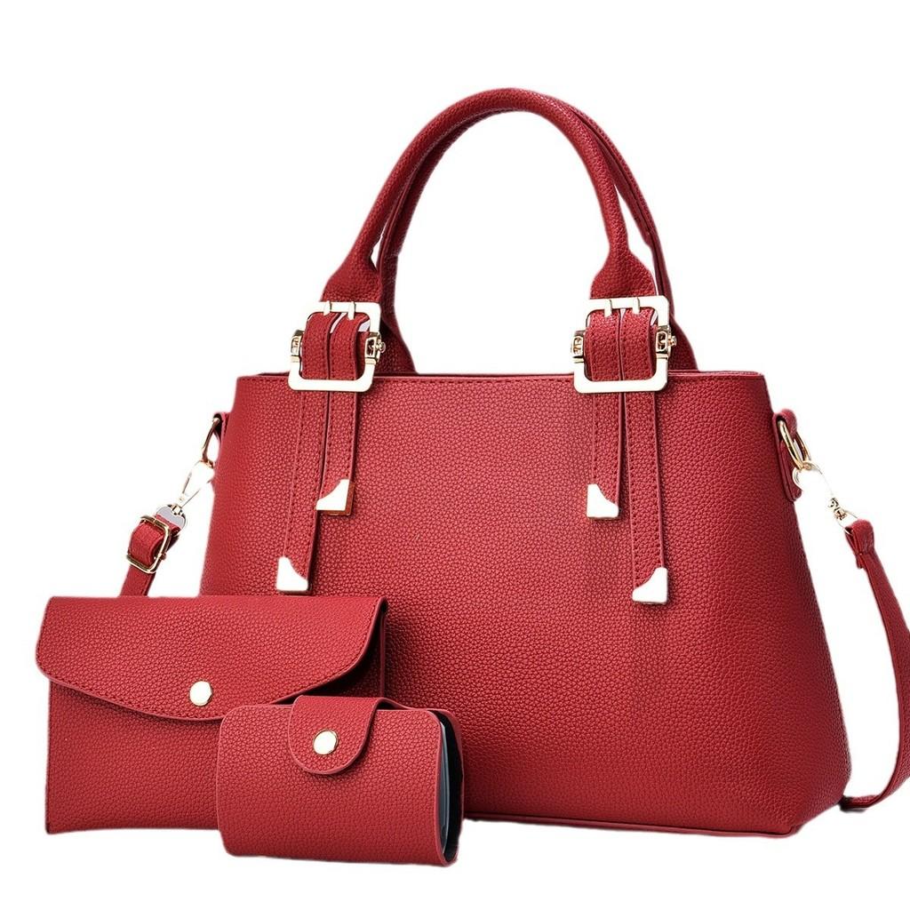 Urban Style Trendy Macaron Handbag Set With Durable Fabric And Elegant Color Selection