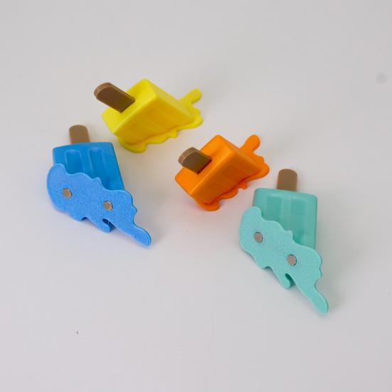 Schmelzendes Eiscreme Kühlschrankmagnet 3D Schmelzender Eisstiel Dekorative Kühlschrankmagnet Notizhalter für Zuhause Küche Büro