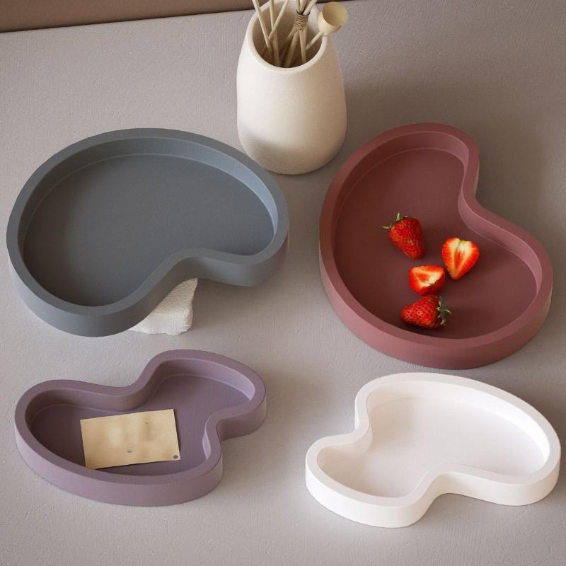 Silicone Dish Mould Resin Plate Molds Irregular Tray Moulds Crafting Moulds Silicone Texture Suitable for Making Plate