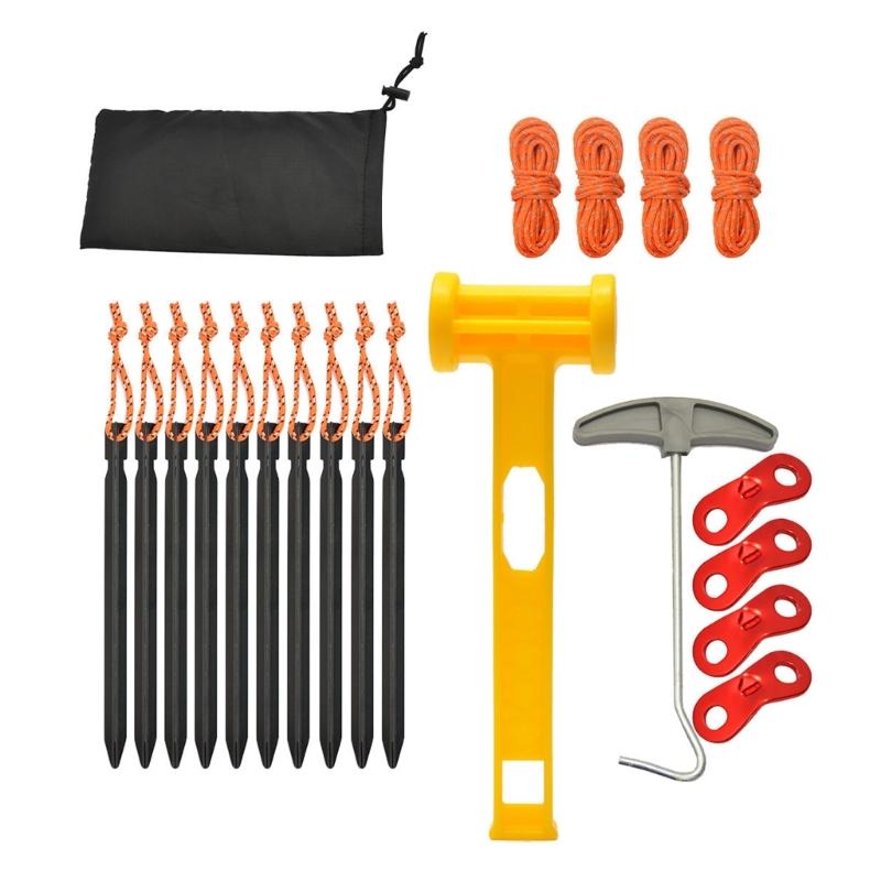 Essential Camping Accessories Durable Aluminum Tent Stakes Versatile Camping Gear for Stability and Convenience