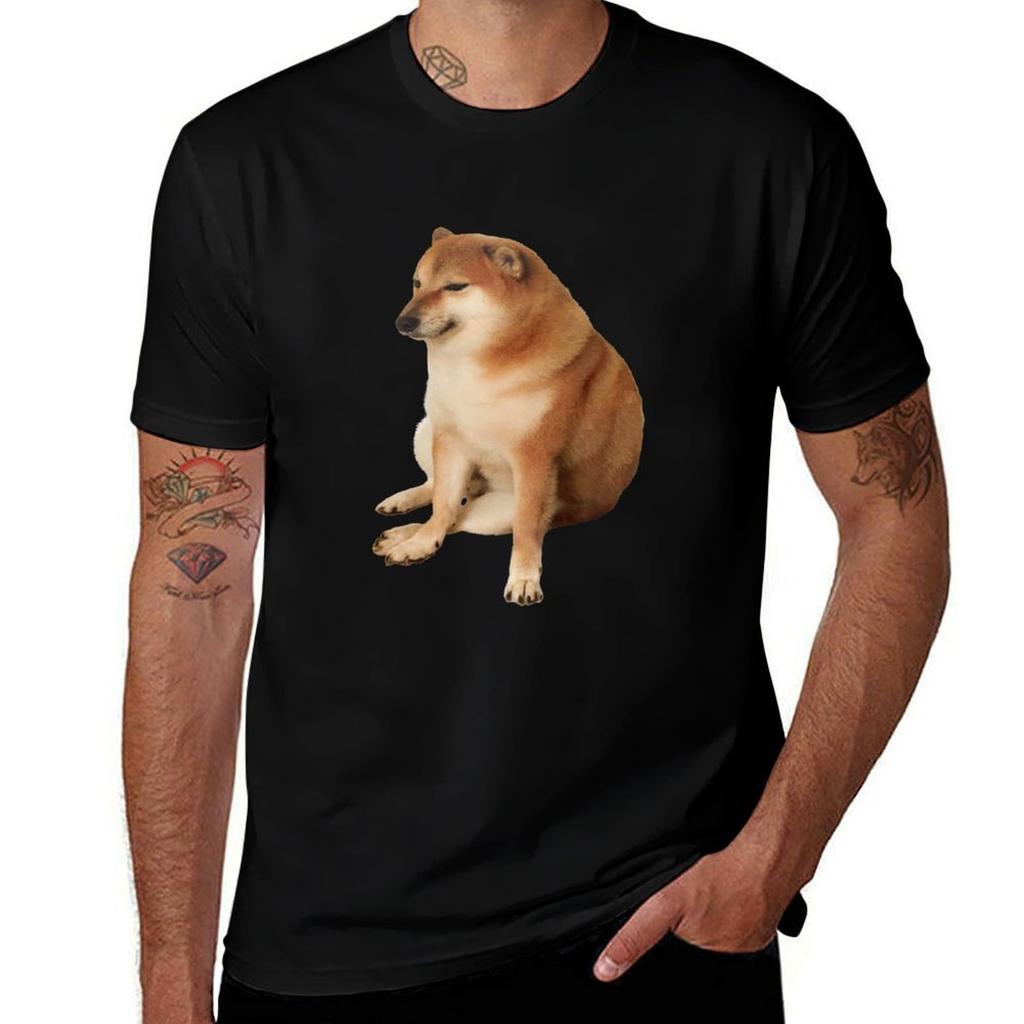 Cheems (dog sitting meme) TShirt Water Resistant Casual TShirt