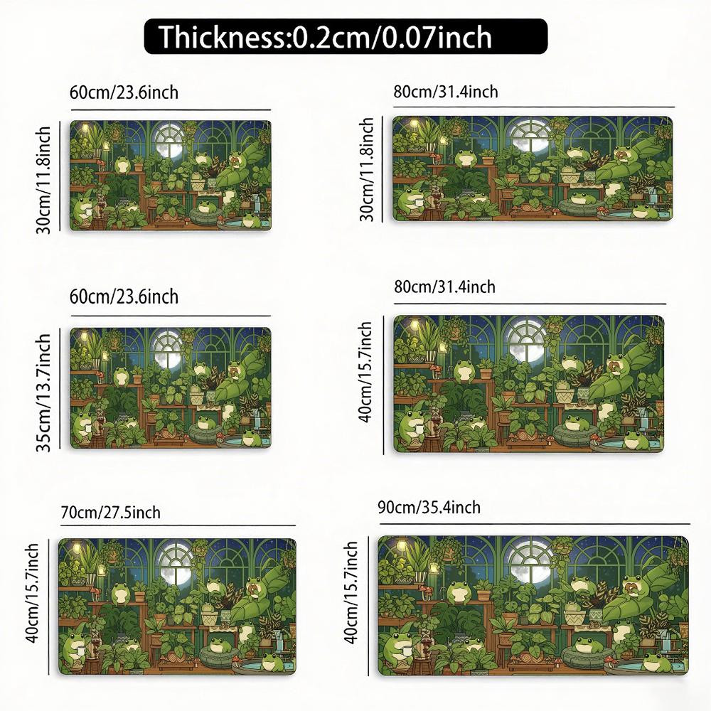 Kawaii Frogs Series Magic Party Game Mat Durable Rubber for MTG&TCG Games 35X60cm Mouse Pad Offices Desk Mats Friendly Design