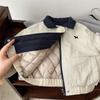 Herbst- und Winter-Kinderjacke Jungen- und Mädchen-Baumwolljacke Cartoon-Baseballjacke Dickkragenmantel