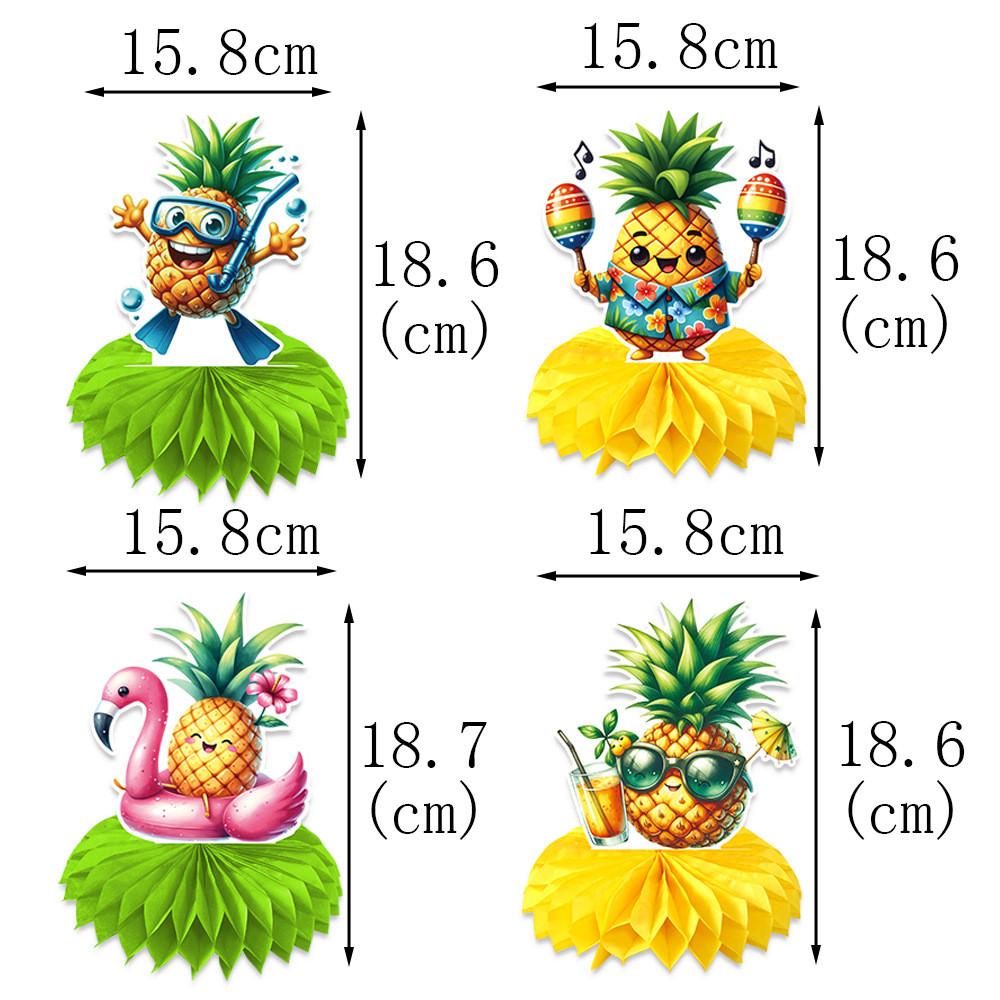 Themed Paper Pineapple Honeycomb Shaped Party Event Desktop Ornament Decor