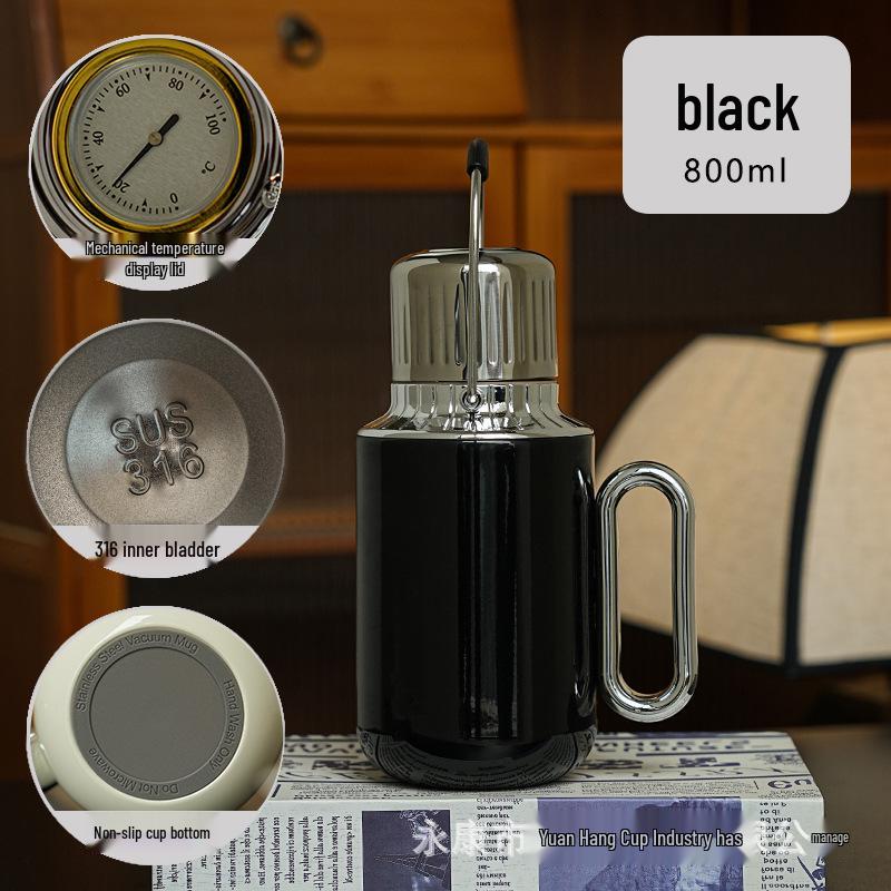 316 Stainless Steel Portable Insulated Teapot with Titanium Plating and Tea-Water Separation, Large Capacity for Stewing