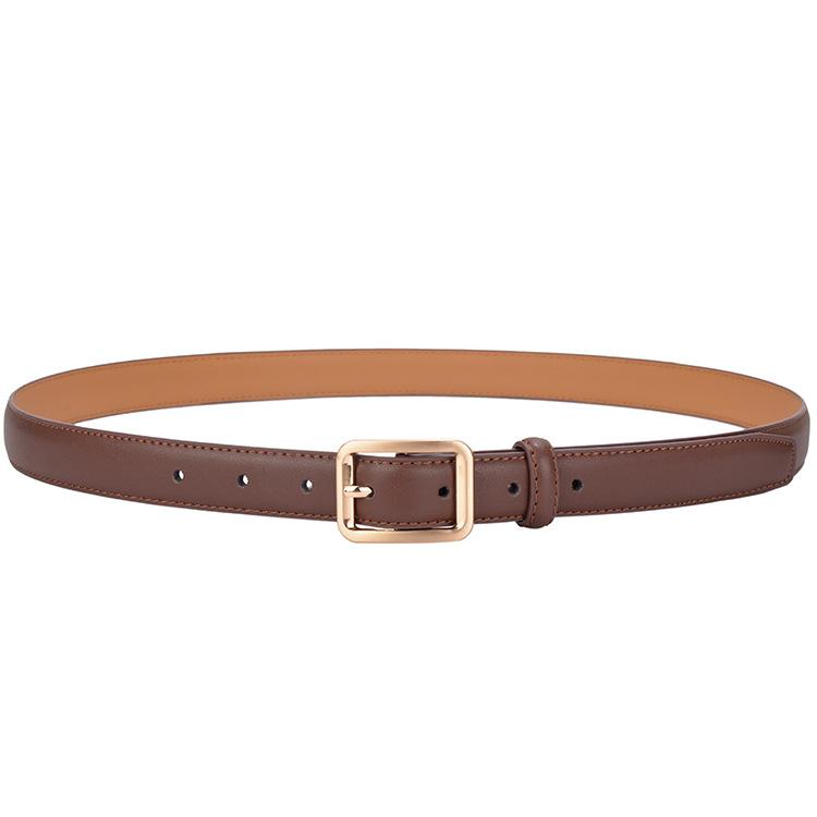 

Пояс Женский Джинсовый Простой Декоративный Тонкий Пояс Девушки Кожаные Брюки Пояс Тренд темно-коричневого