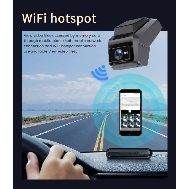 2K 4G 3Inch Dashcam with Dual Lens Record Wifi Gps Tracking Fit Remote Live Video Check On Phone 12-24v Power Supply Car Camera