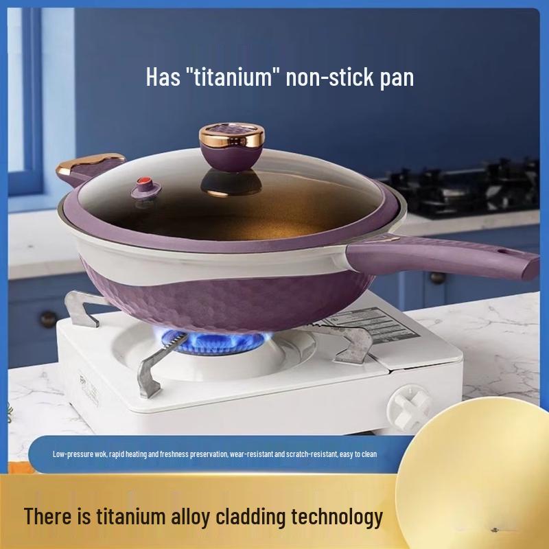 Zhi Shi Two-Tone Titanium Non-Stick Micro-Pressure Wok