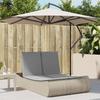 Vidaxl Double Sun Lounger With Cushions, Beige, Poly Rattan