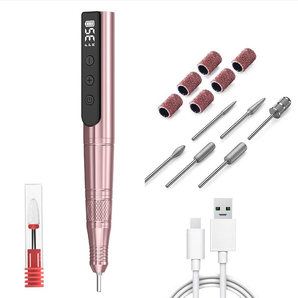 Беспроводная профессиональная дрель для ногтей 35 000 об/мин аккумуляторная электрическая — фото 8