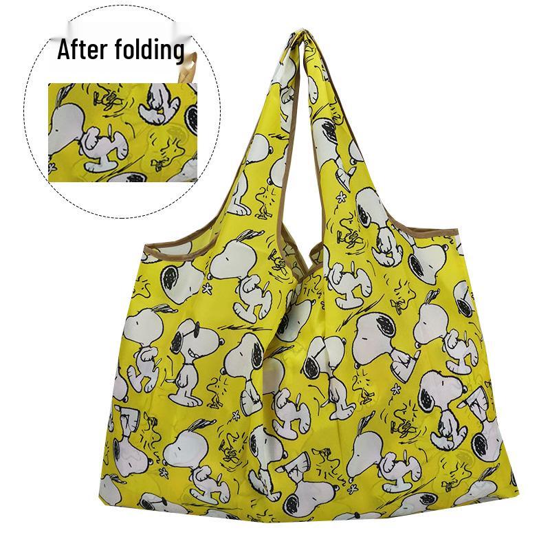 Eco-friendly Foldable Shopping Bag – Japanese & Korean Cartoon Design, Portable and Sturdy