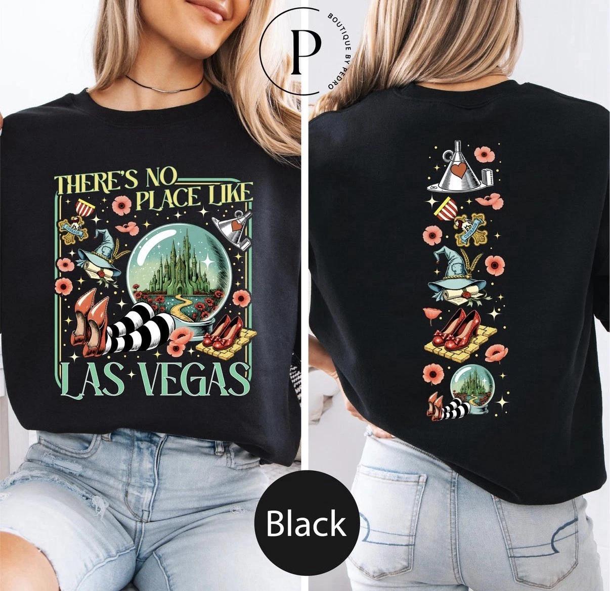 

No place Like Las Vegas Oz Inspired Graphic Custom 100% Cotton T-shirt Mens Tees Top Top S-3XL 2XL