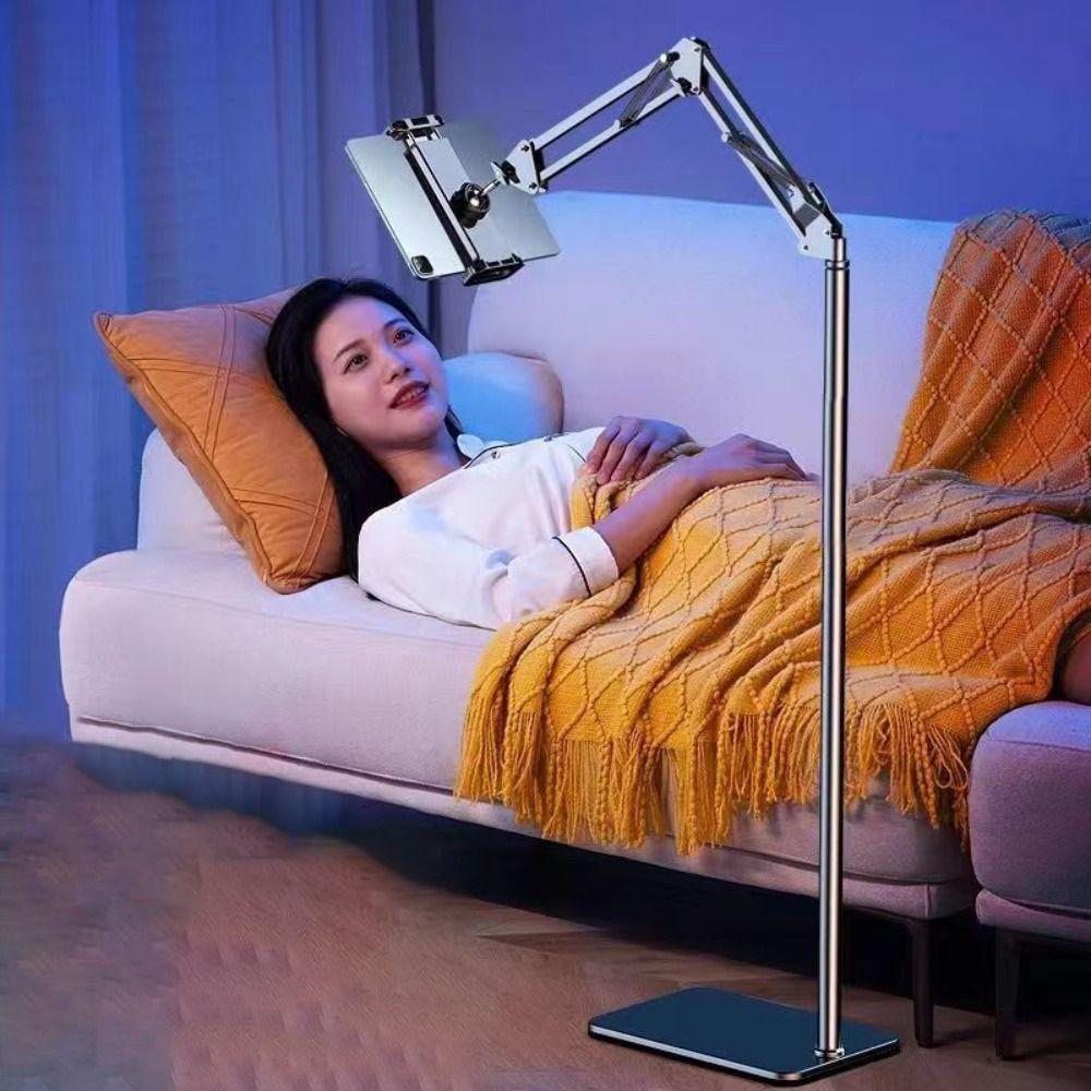 Suport metalic extensibil pentru telefon mobil, suport de podea pentru tablete și smartphone-uri