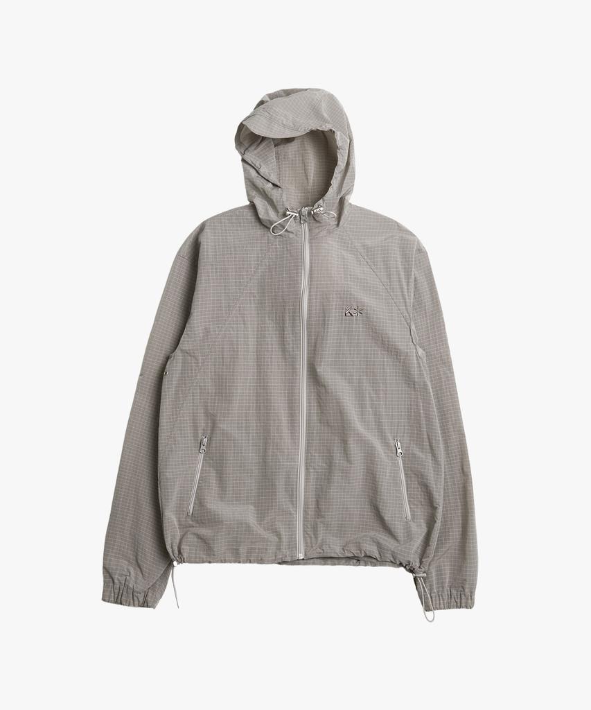 Riomeu Asymmetrical Curved Line Windbreaker Jacket_Gray : Radiant176