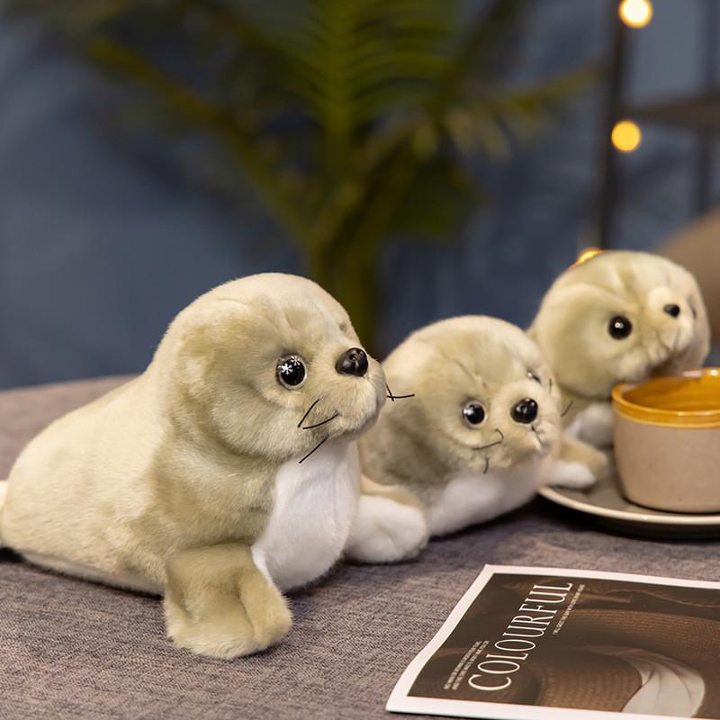 Fluffy Seal Adorable Plush Toy Cute Stuffed Animal For Kids Perfect Comfort Gift