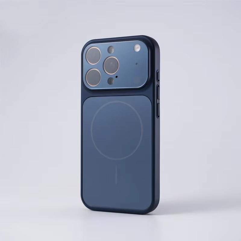 

Магнитный матовый чехол для iPhone 17 17pro 17proMax Полное покрытие Защита от падений с поддержкой беспроводной зарядки iphone 17 темно-синий