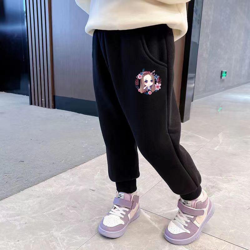 

Весна Осень Девочки Хлопковые Брюки Детские Спортивные Длинные Брюки Милые Девочки Принт Спортивные Штаны Модная Одежда 160