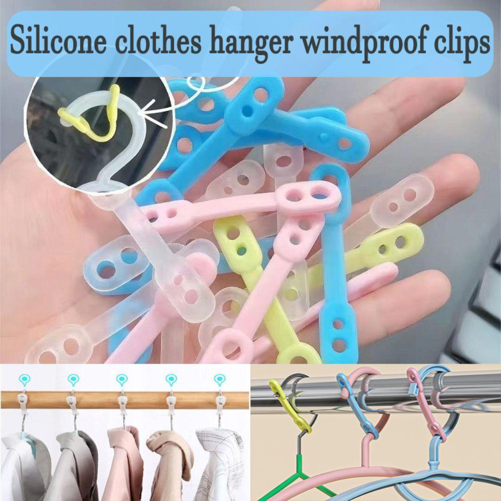 10 Stück Silikon Winddichte Klammern Doppelöffnung Design Wäscheleinen Verschlussklammern Kleideraufhängen